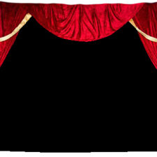 Theater backdrop red curtains