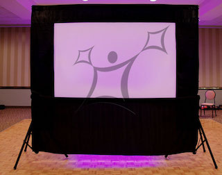 Jumbo Video Projection Screen with Dress Kit