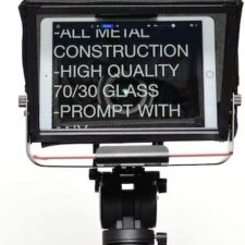 teleprompter with text