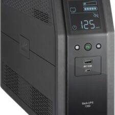 Uninterruptible Power Supply 1500VA 10-Outlet:2-USB Battery Back-Up and Surge Protector 1350VA