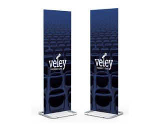 Two Vertical Projection Screens